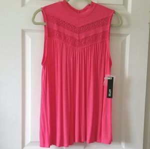Sleeveless CORAL Pink Apt 9 Shirt NWT Sz L